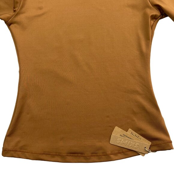 SKIMS Swim Long Sleeve Shirt Almond XXS Rash Guard - Picture 6 of 11